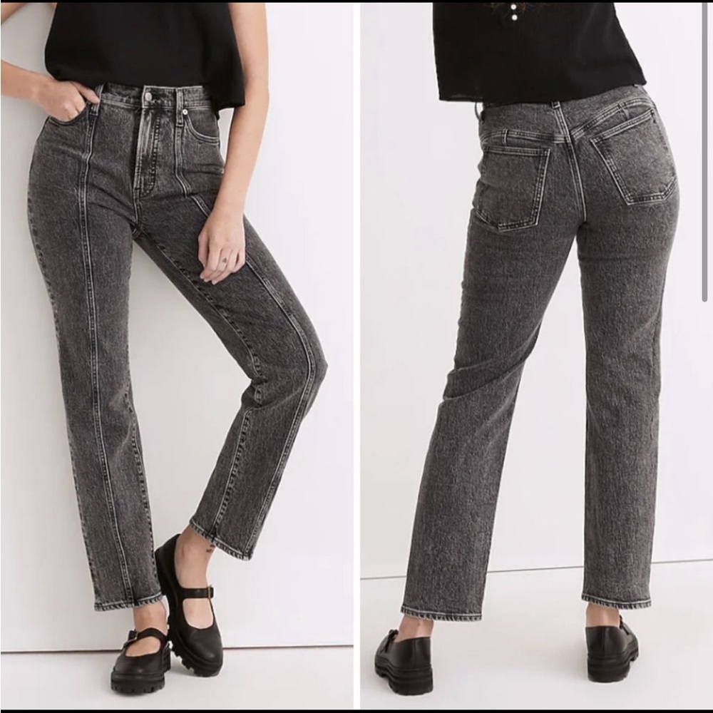 Madewell The Perfect Vintage Straight Jean in Meaford Wash: Seamed Edition